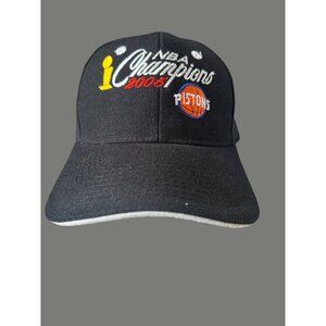 NBA 2005 Champions Detroit Pistons Black Adjustable Cap